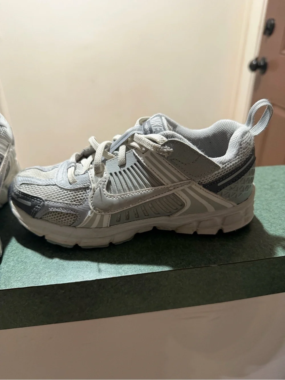 Nike Kids Light Blue and White Athletic Sneakers